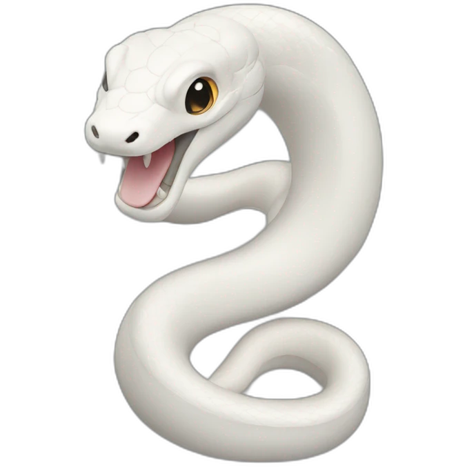 A white snake emoji