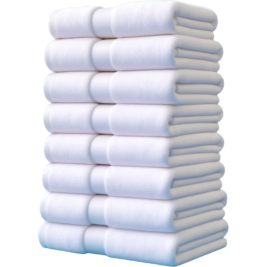 A stack of folded towels emoji