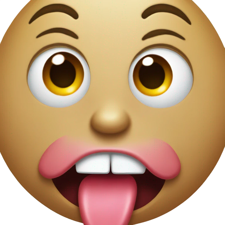 tongue, eye twitch, happy, creepy  emoji
