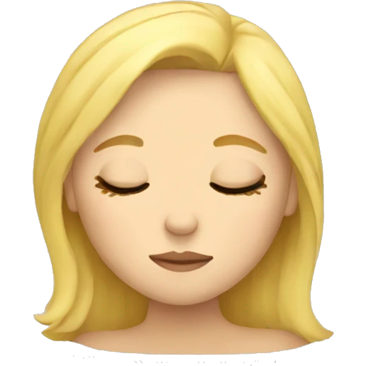 blonde girl sleeping  emoji