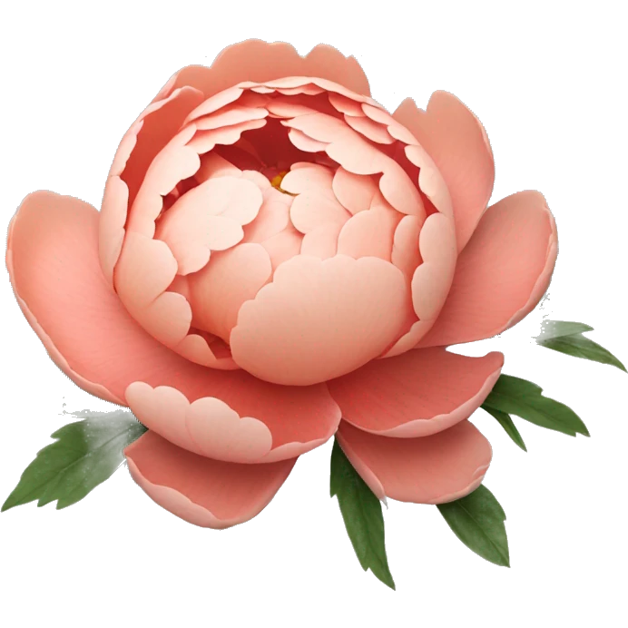 Salmon color Peony flower emoji