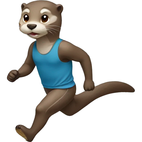 Otter with running outfit  emoji