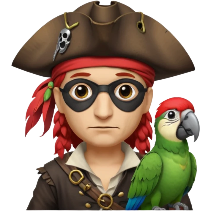 pirate and parrot emoji
