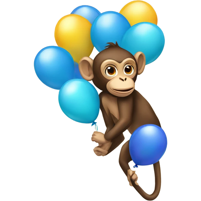 Monkeys popping balloons  emoji