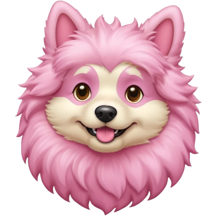 pink girly dog playing fetch emoji