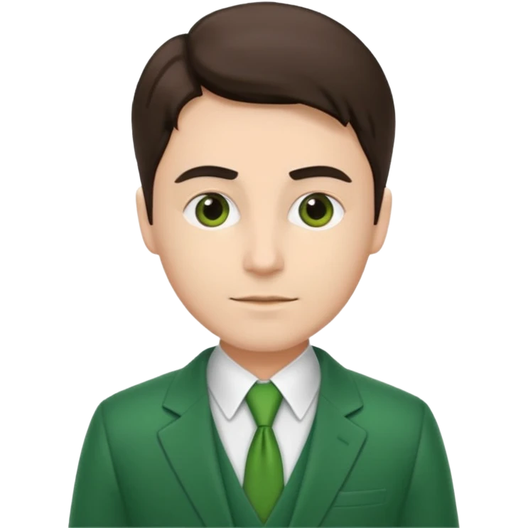 Lawyer with a green suit on emoji