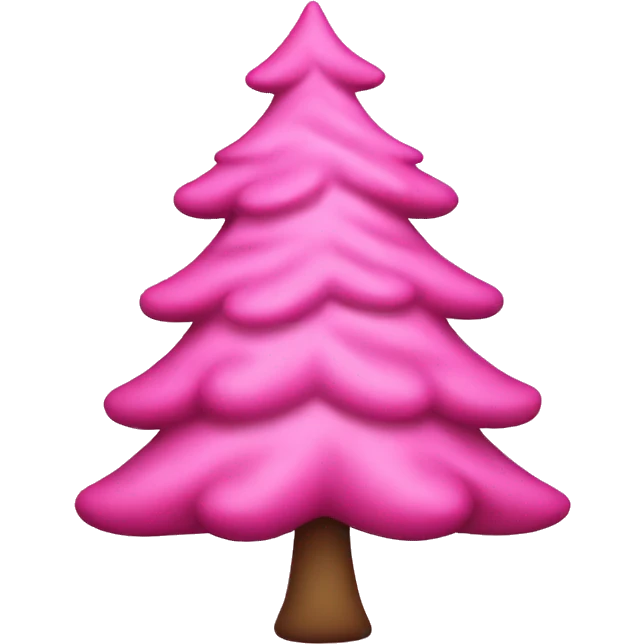 Pink Christmas tree  emoji