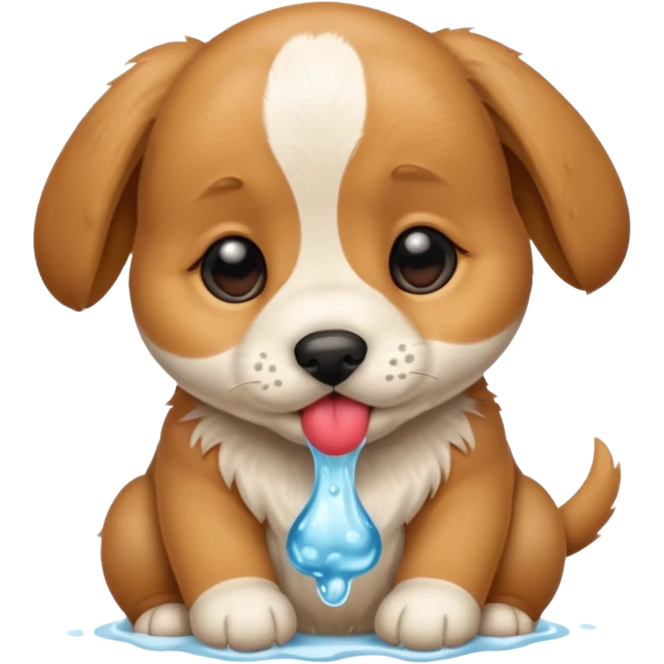 Puppy kissing  emoji