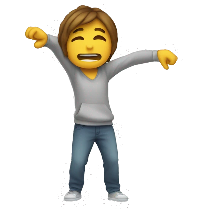 une personne que fais un dab  emoji