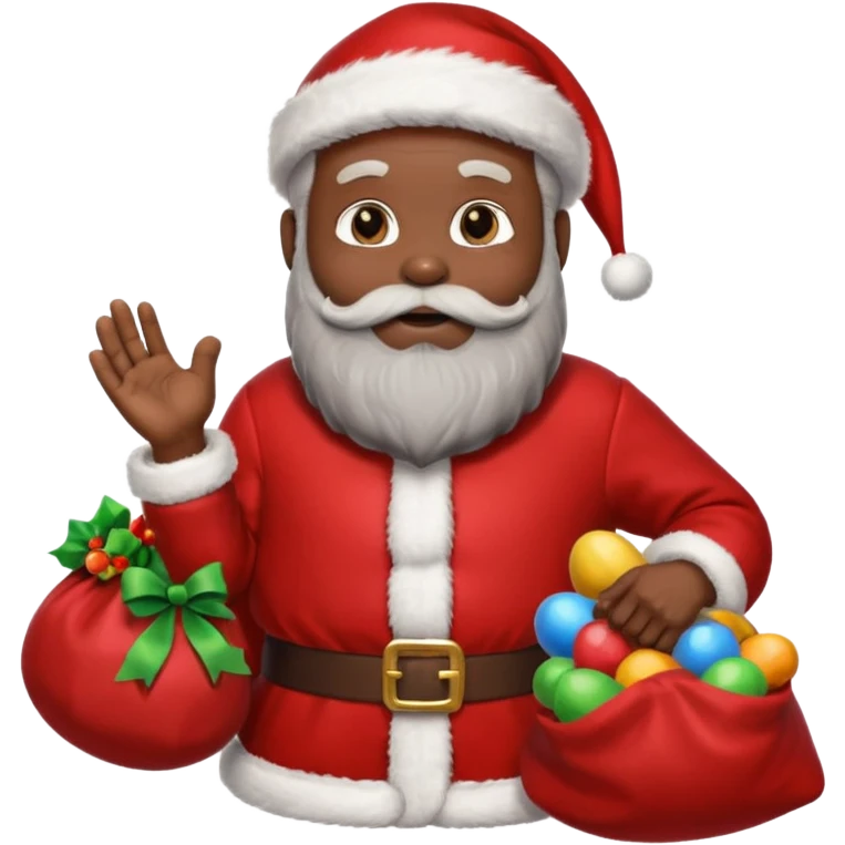 Black santa emoji