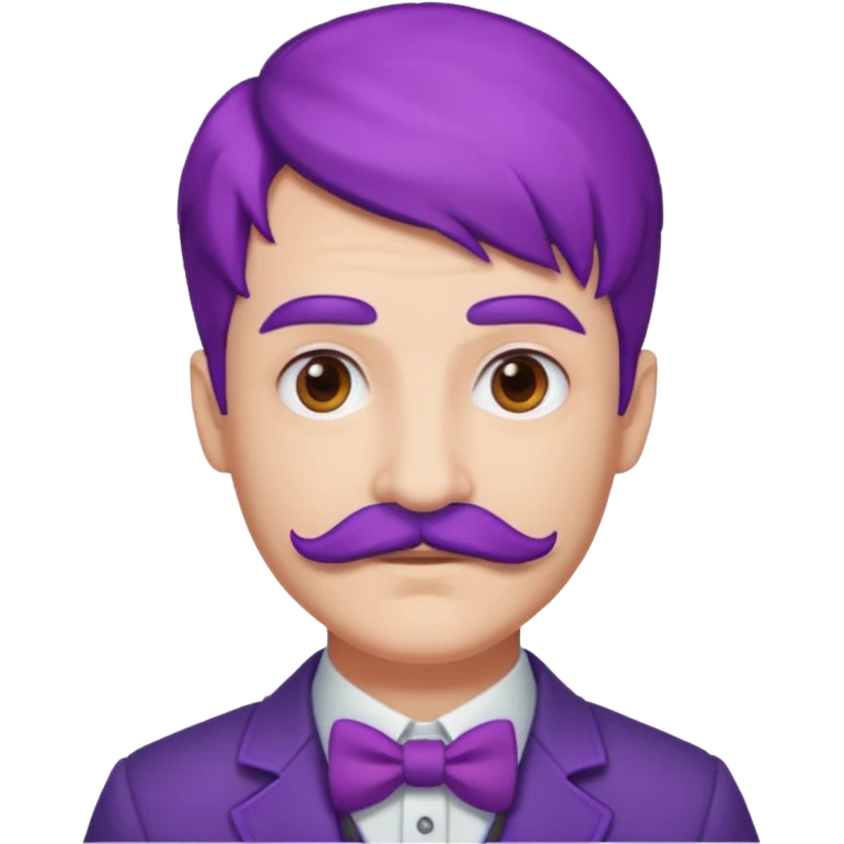 mustached purple haired emoji