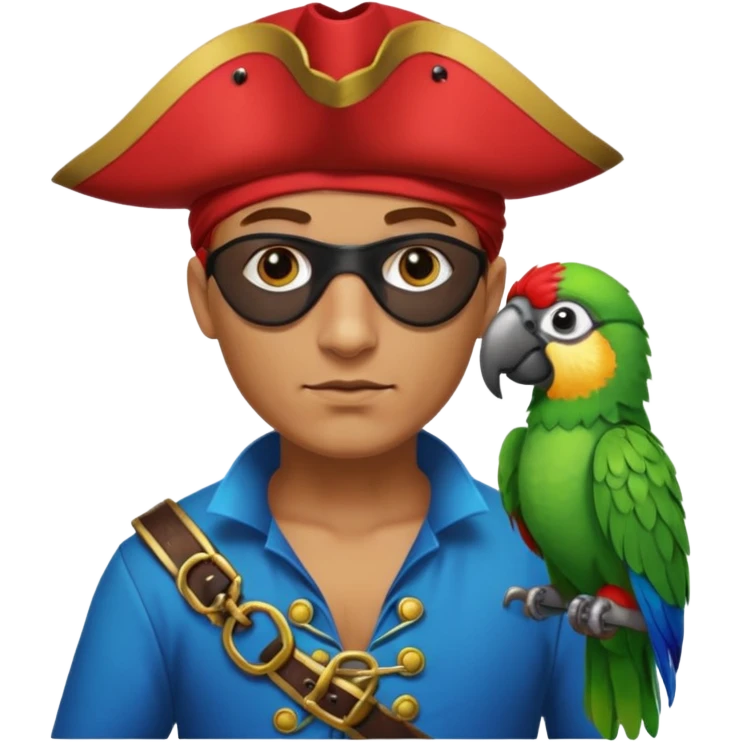 pirate and parrot emoji