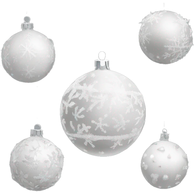 Christmas ball decorations white  emoji