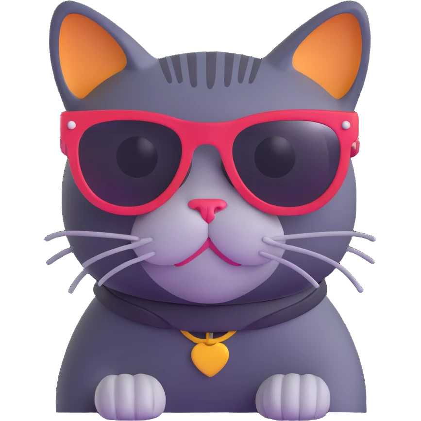 cat wearing sunglasses emoji