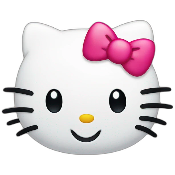 Hello kitty smiling emoji