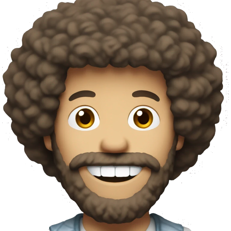 bob ross with grill teeth and chain emoji