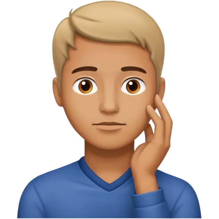 Man with Hand around neck emoji