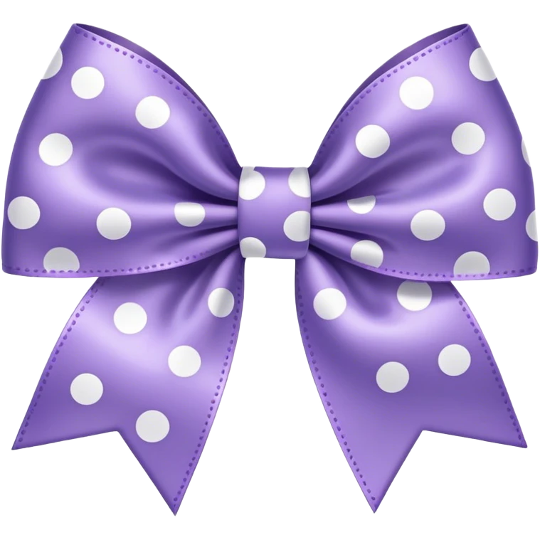 lavender bow with white polka dote emoji