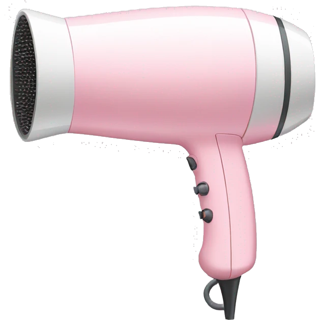 pastel pink and white hair dryer emoji