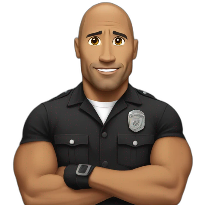 The Rock in jail uniform emoji