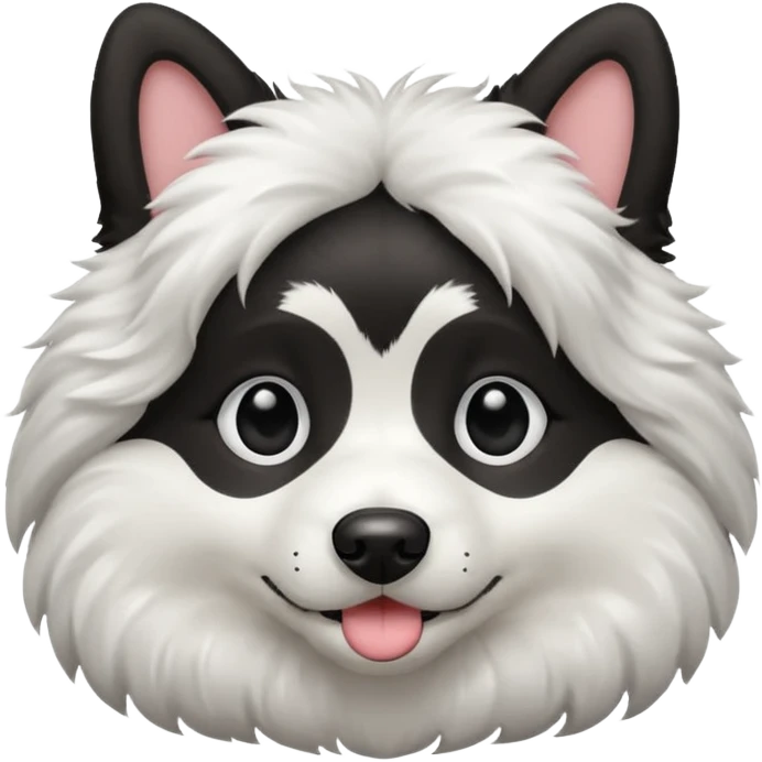 dog with black and white emoji