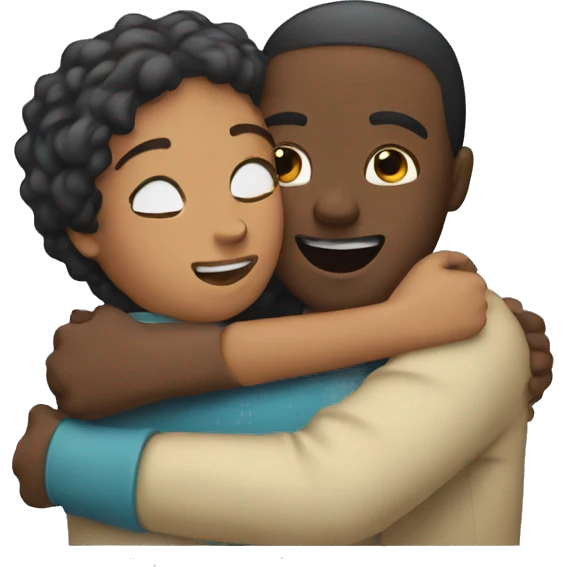 Two people hugging emoji