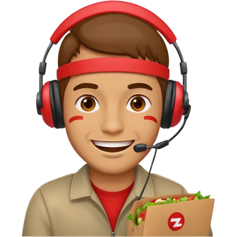 a man calling zometo delevery emoji