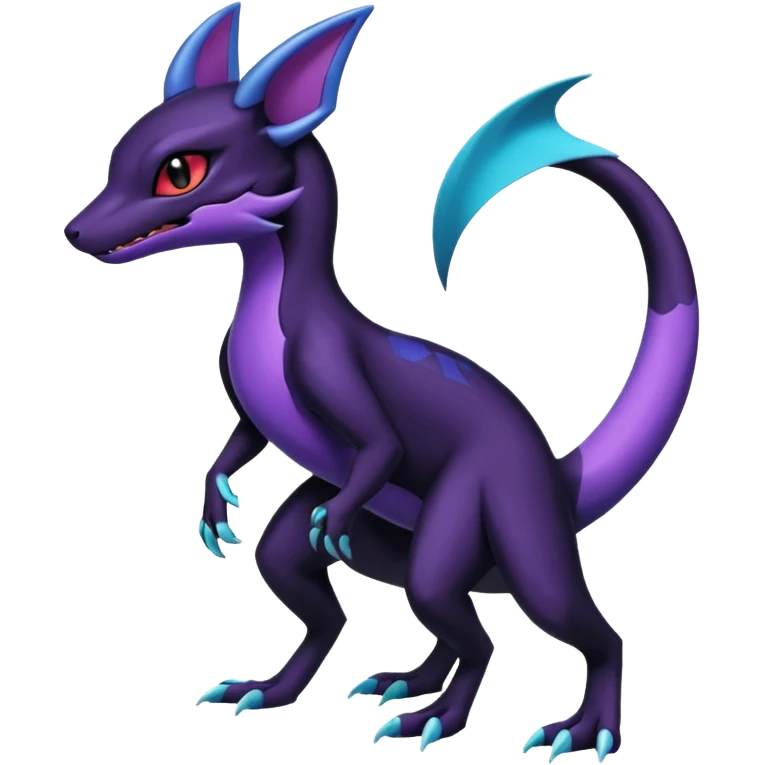 Shiny Salandit-Umbreon-Noivern-Noibat-Hybrid (Full body) emoji