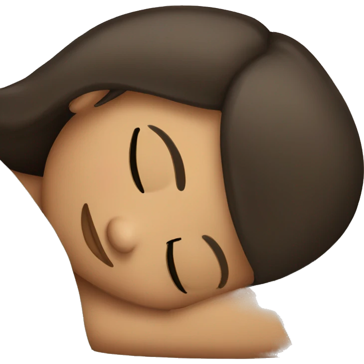brunette girl sleeping emoji