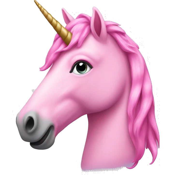 Pink unicorn emoji
