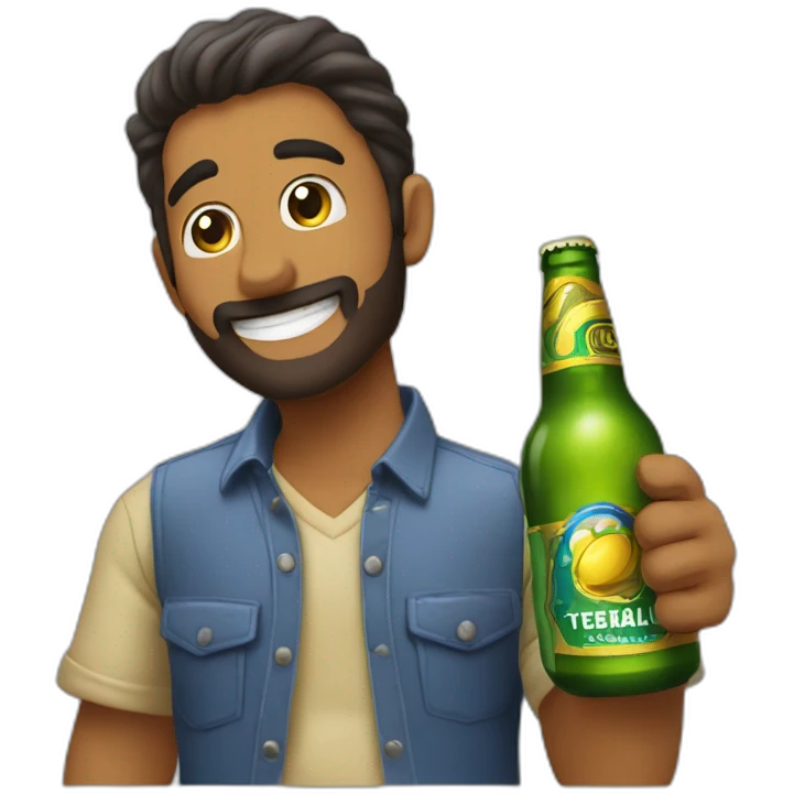 jabali bebiendo jarra cerveza emoji