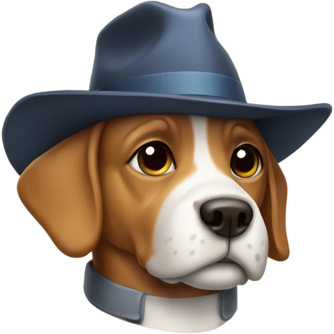 Dog in hat emoji