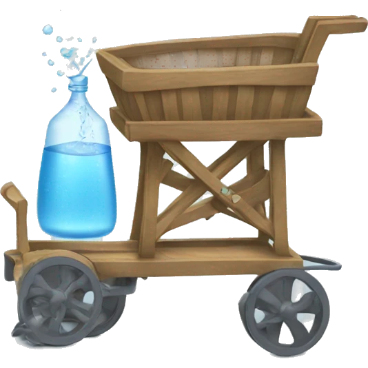 POURING WATER ON CART emoji