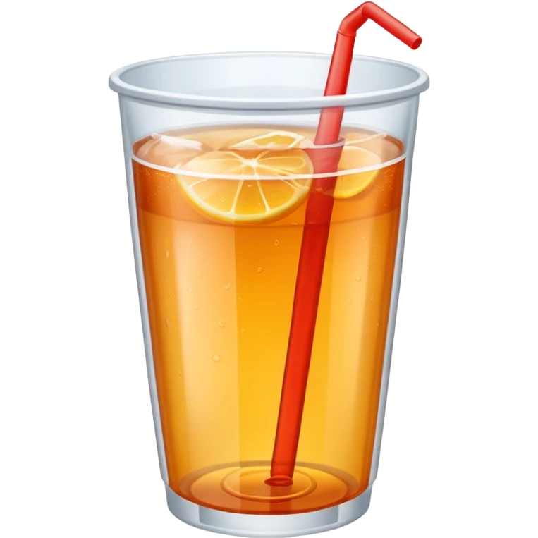 Soft drink in plastic cup (like Starbucks Cup), no logo, half circle shape closed top. emoji