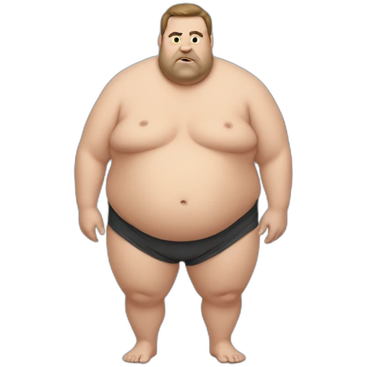 Fat man want go toilet emoji
