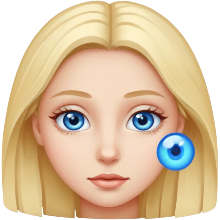 Solo un ojo azul de chica para emoji emoji