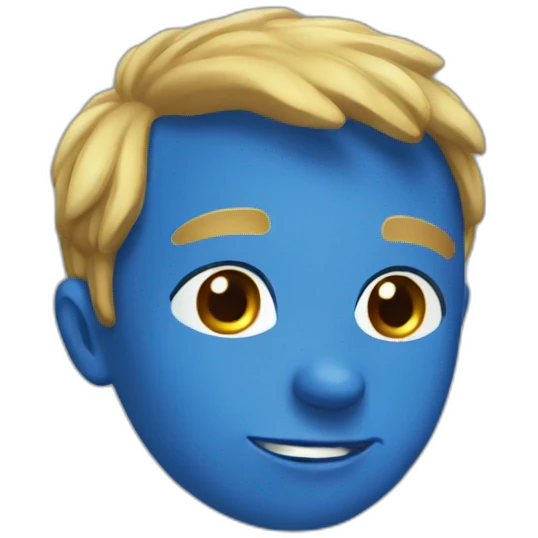 Blue poopz emoji