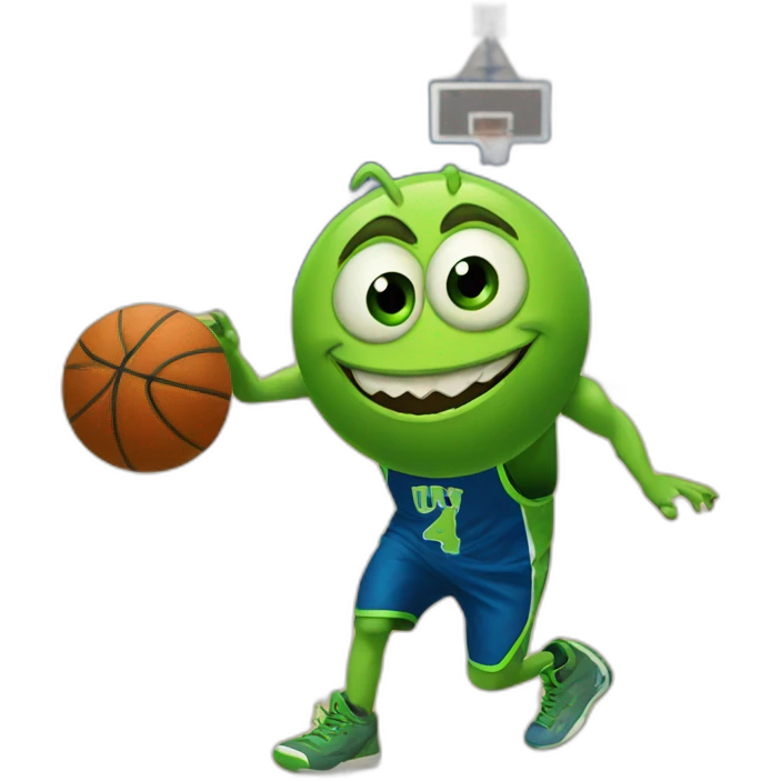 mike wazowski playing basketball emoji