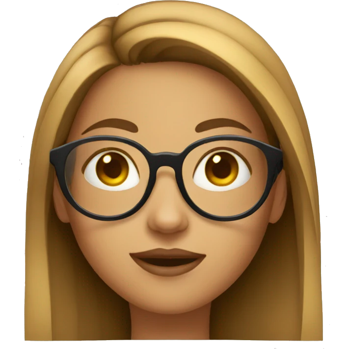Girl with spectacle emoji