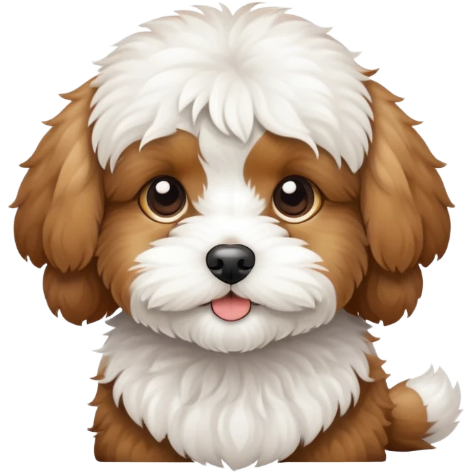 Cavapoo with white stripe emoji