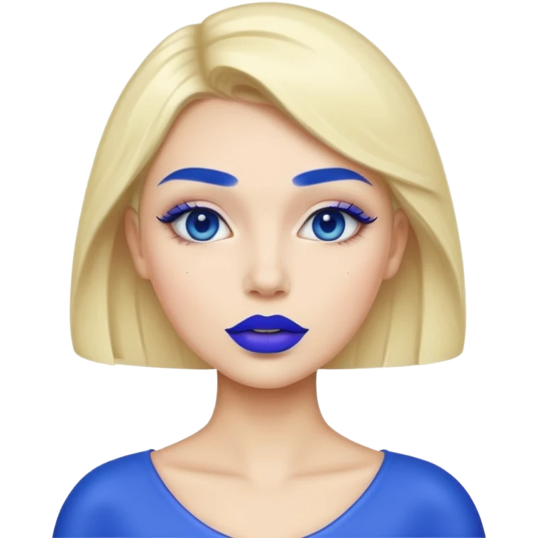 blue lipstick emoji
