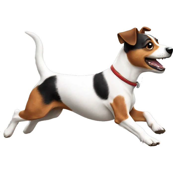 Jack Russell dog running emoji