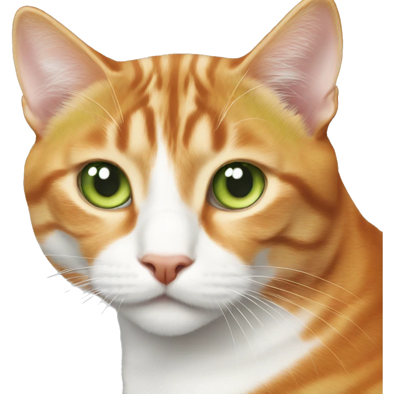 orange and white tabby green eyes  emoji