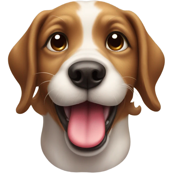 Cute dog with tongue out emoji