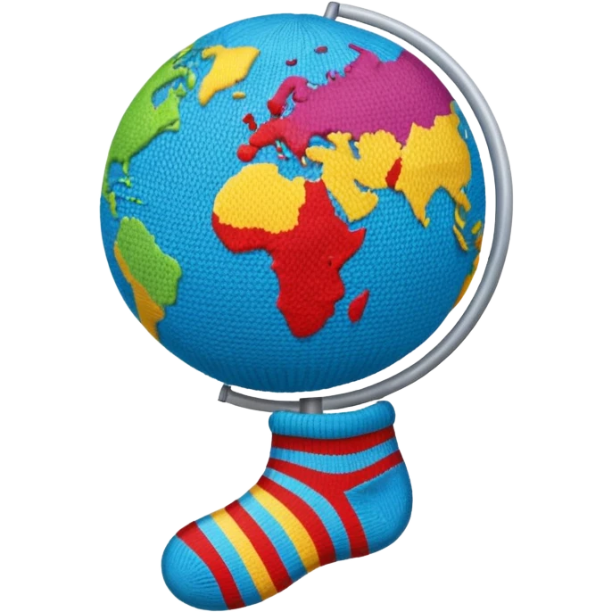 Sock on the globe emoji