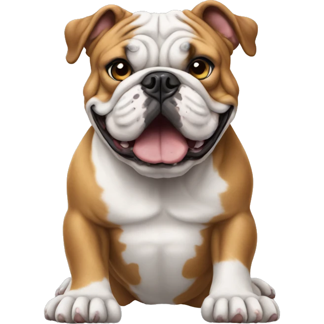 english bulldog supporting with paws up emoji