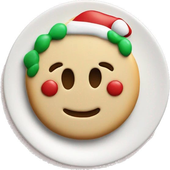 christmas sugar cookies on a plate emoji