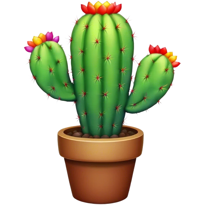 Rainbow cactus emoji