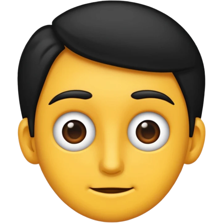 Saçı siyah uzun olan bir erkek çiz emoji