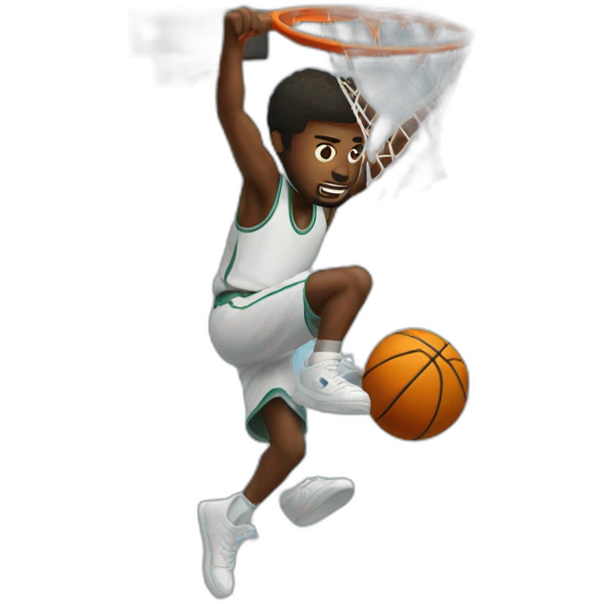 Blank guy dunking emoji